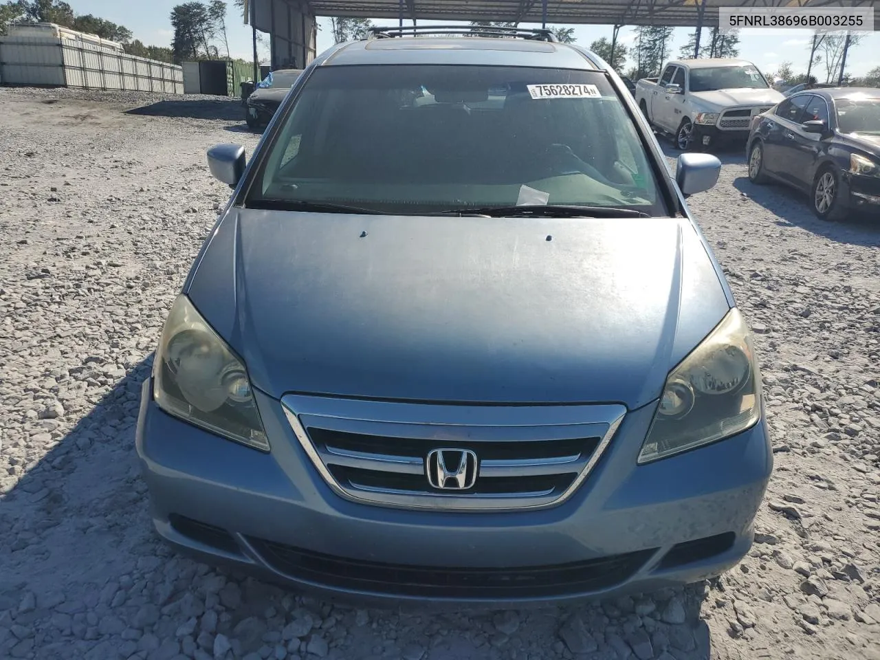 2006 Honda Odyssey Exl VIN: 5FNRL38696B003255 Lot: 75628274