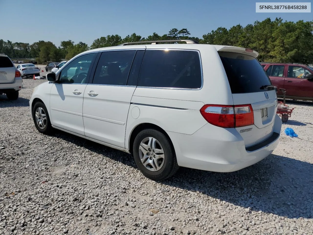 2006 Honda Odyssey Exl VIN: 5FNRL38776B458288 Lot: 75660524