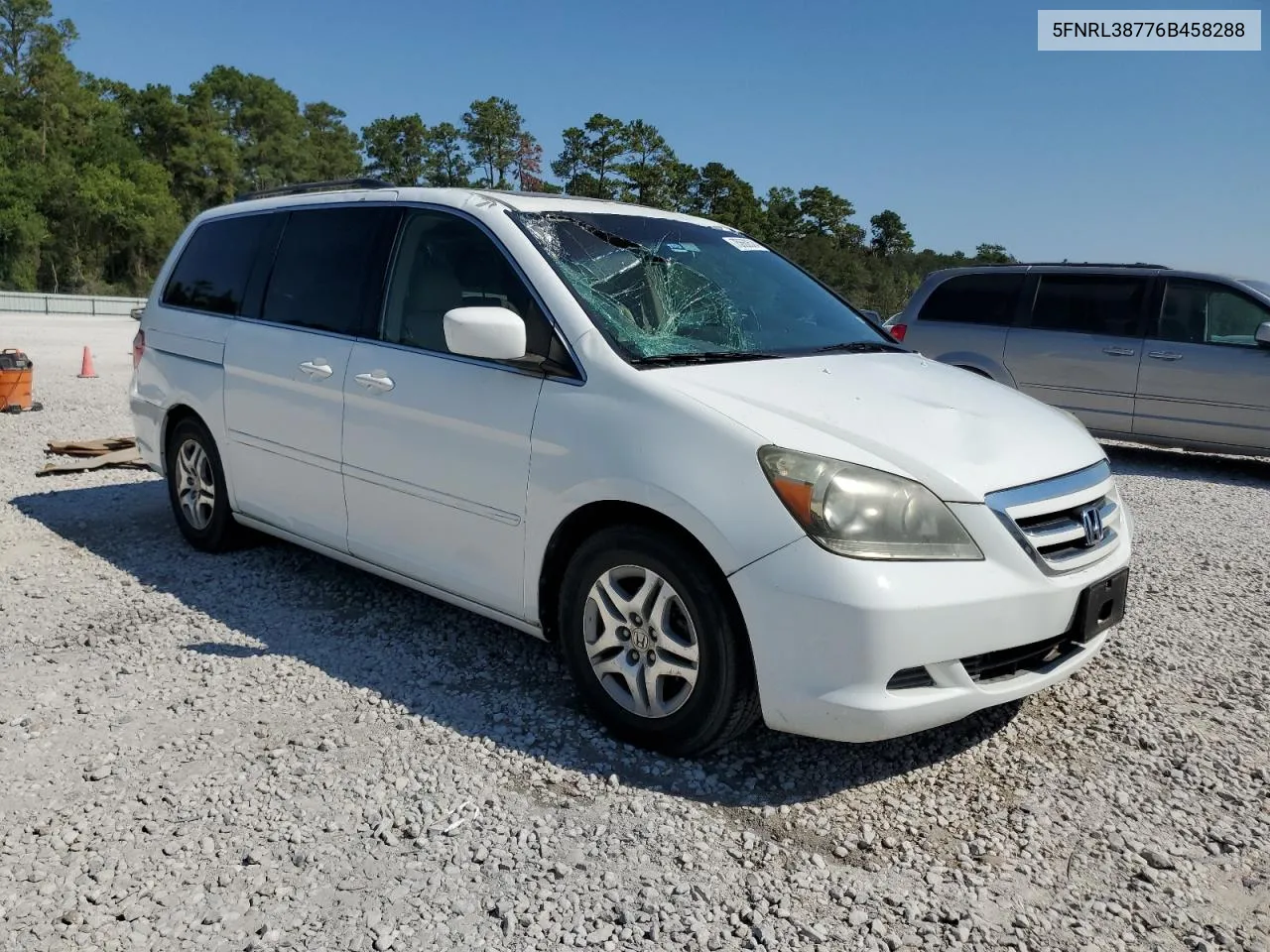 2006 Honda Odyssey Exl VIN: 5FNRL38776B458288 Lot: 75660524