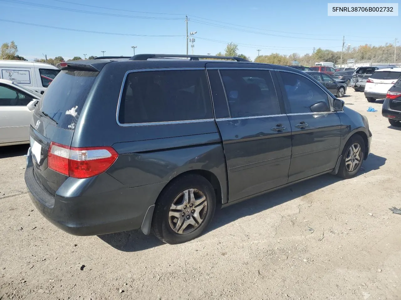 2006 Honda Odyssey Exl VIN: 5FNRL38706B002732 Lot: 75994984