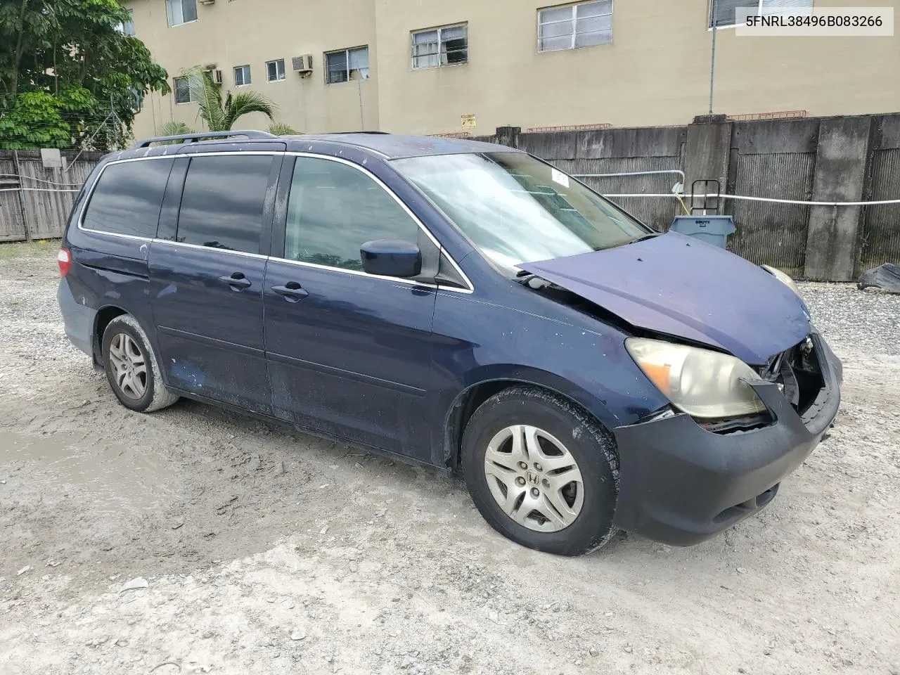 2006 Honda Odyssey Ex VIN: 5FNRL38496B083266 Lot: 76161894