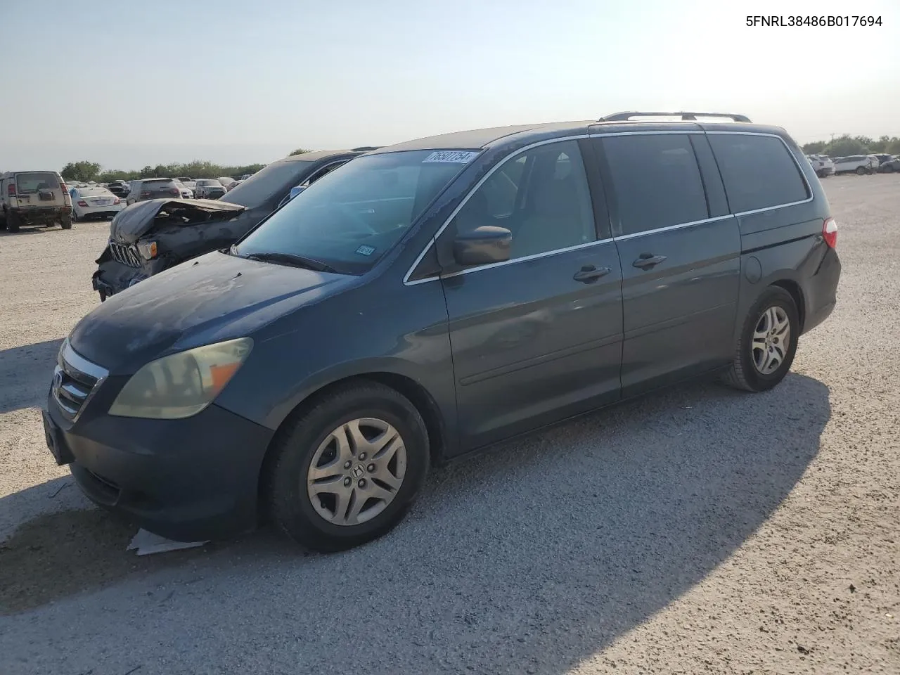 2006 Honda Odyssey Ex VIN: 5FNRL38486B017694 Lot: 76507754