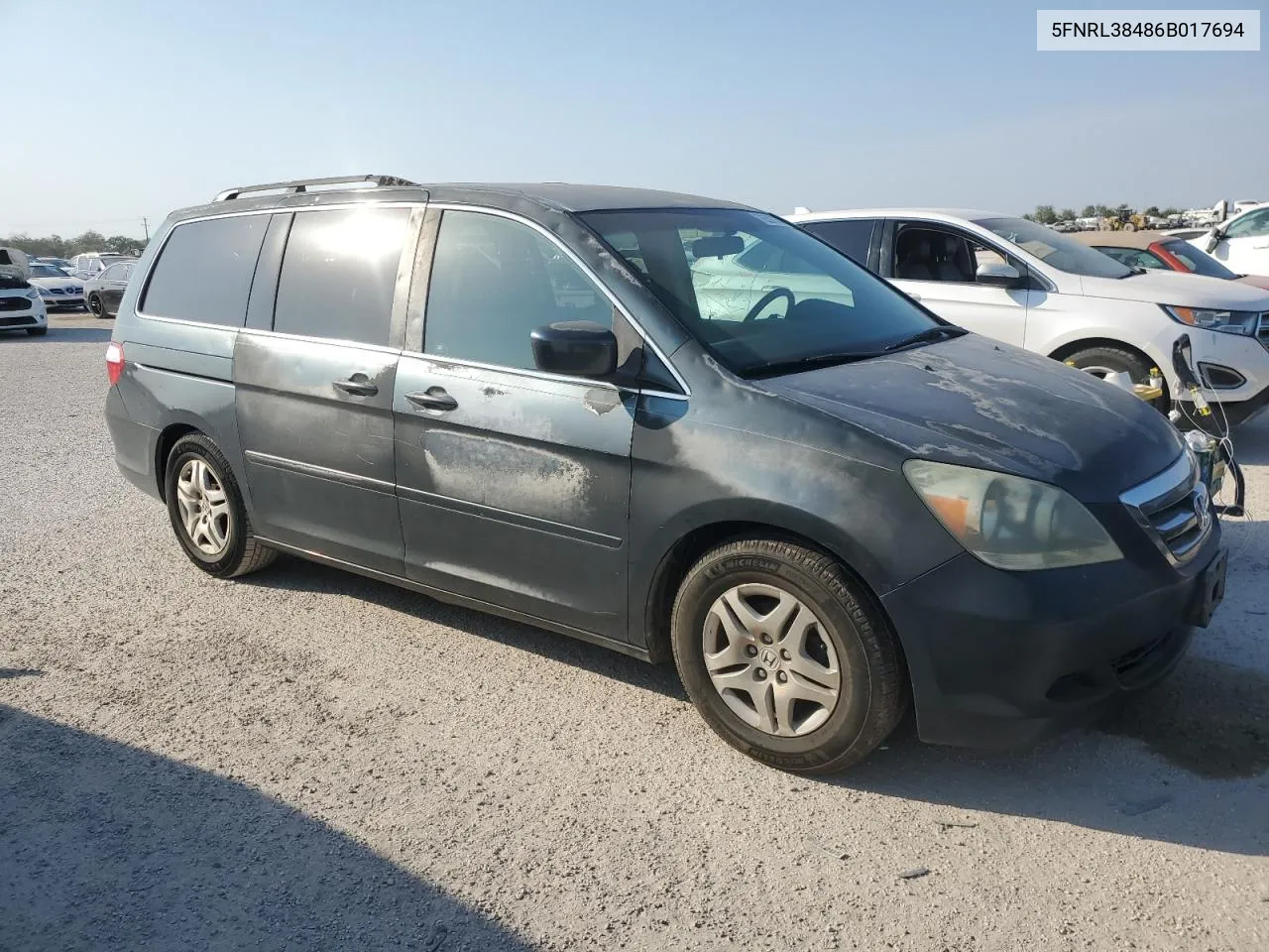 2006 Honda Odyssey Ex VIN: 5FNRL38486B017694 Lot: 76507754