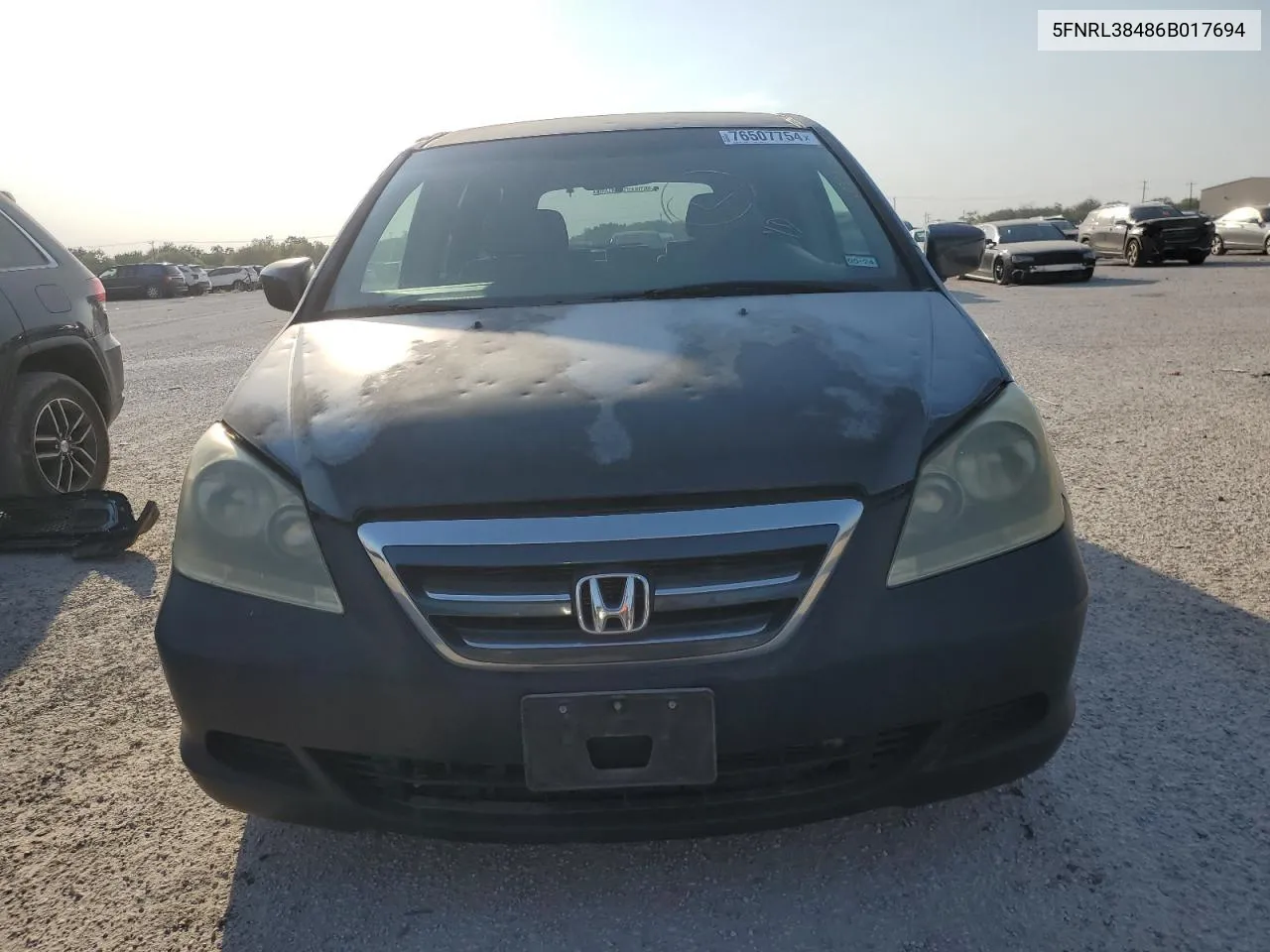 2006 Honda Odyssey Ex VIN: 5FNRL38486B017694 Lot: 76507754