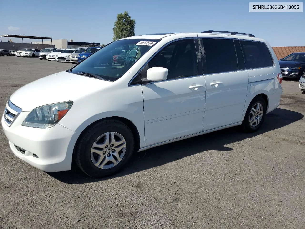 2006 Honda Odyssey Exl VIN: 5FNRL38626B413055 Lot: 76573564