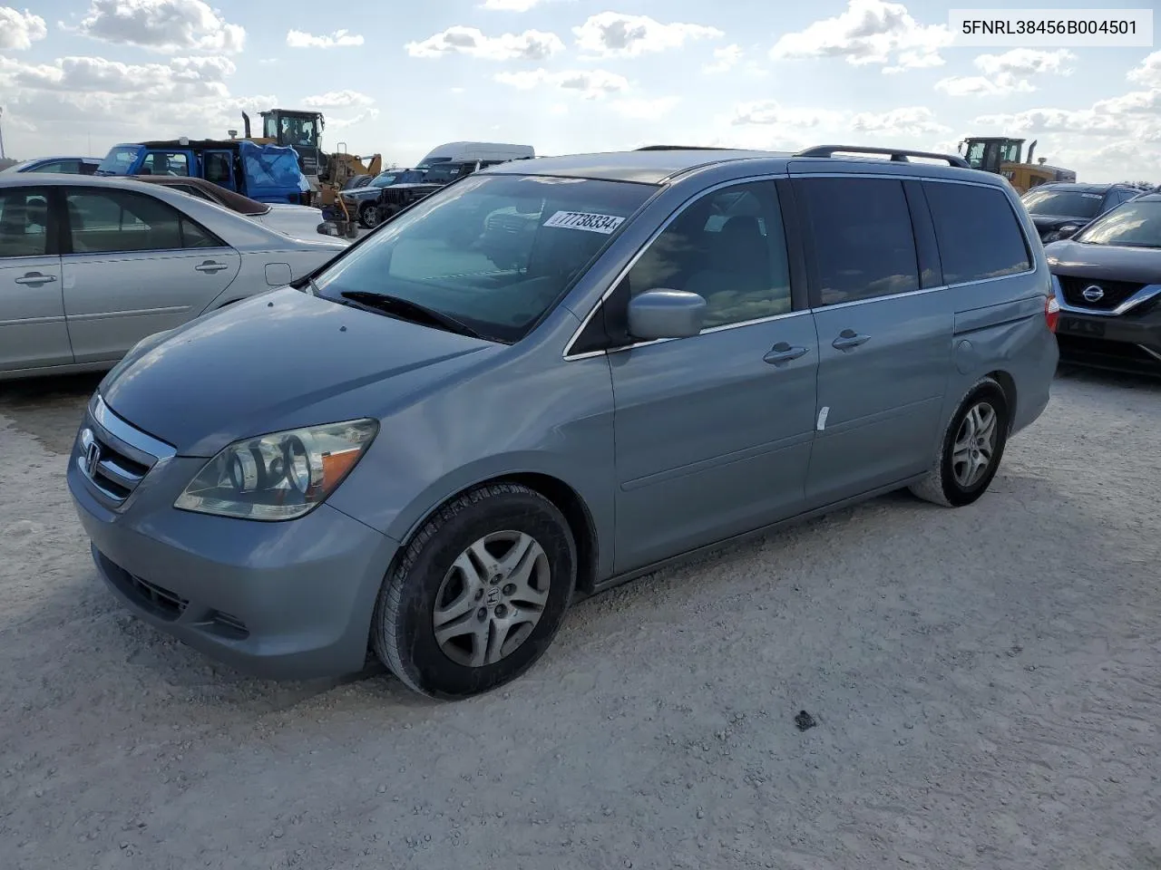 2006 Honda Odyssey Ex VIN: 5FNRL38456B004501 Lot: 77738334