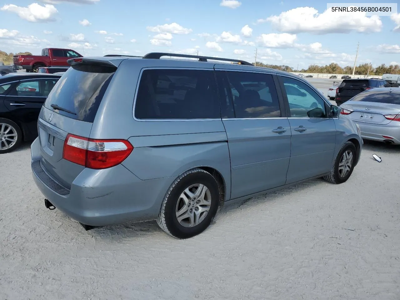 2006 Honda Odyssey Ex VIN: 5FNRL38456B004501 Lot: 77738334