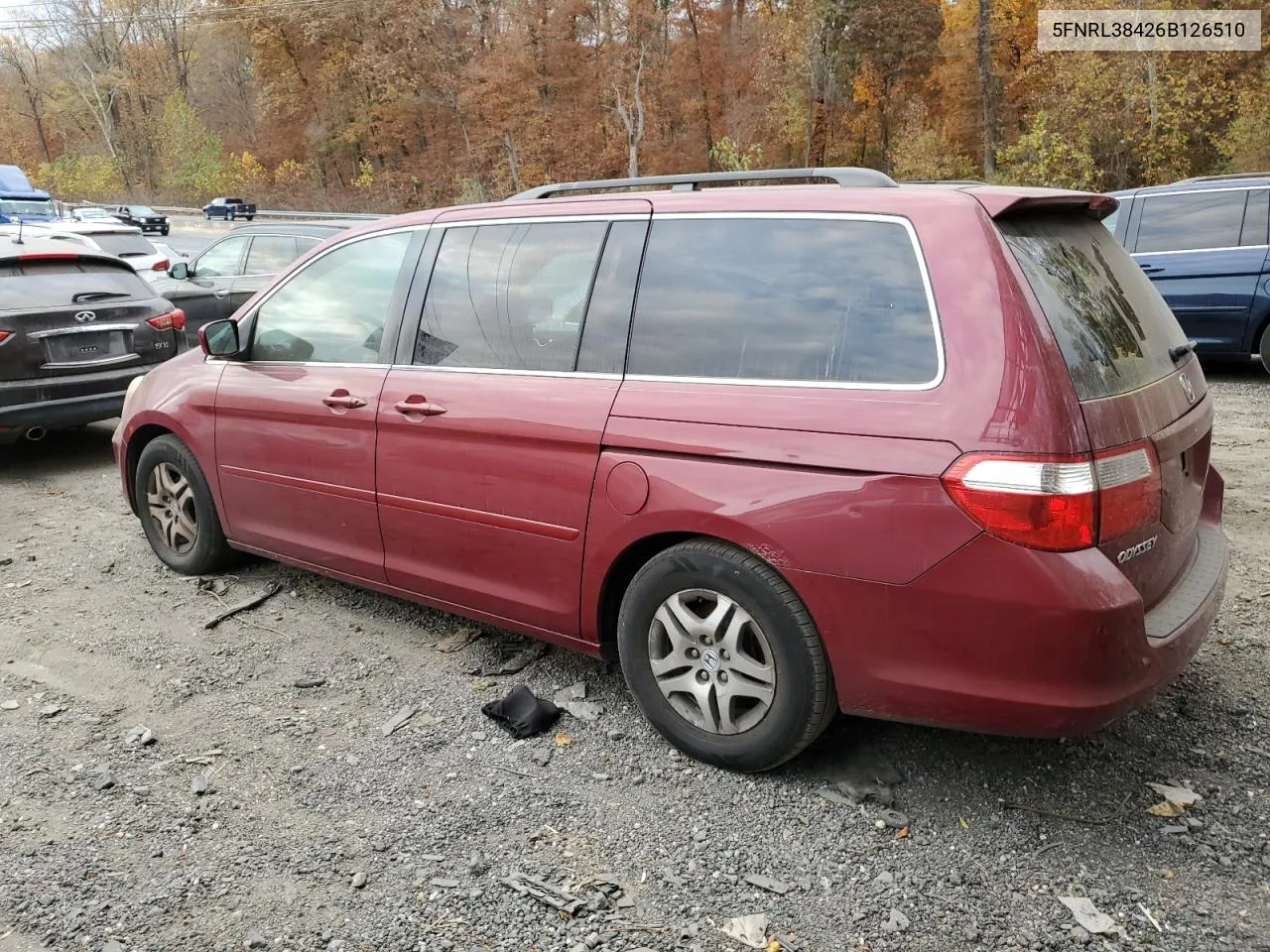 2006 Honda Odyssey Ex VIN: 5FNRL38426B126510 Lot: 78851804