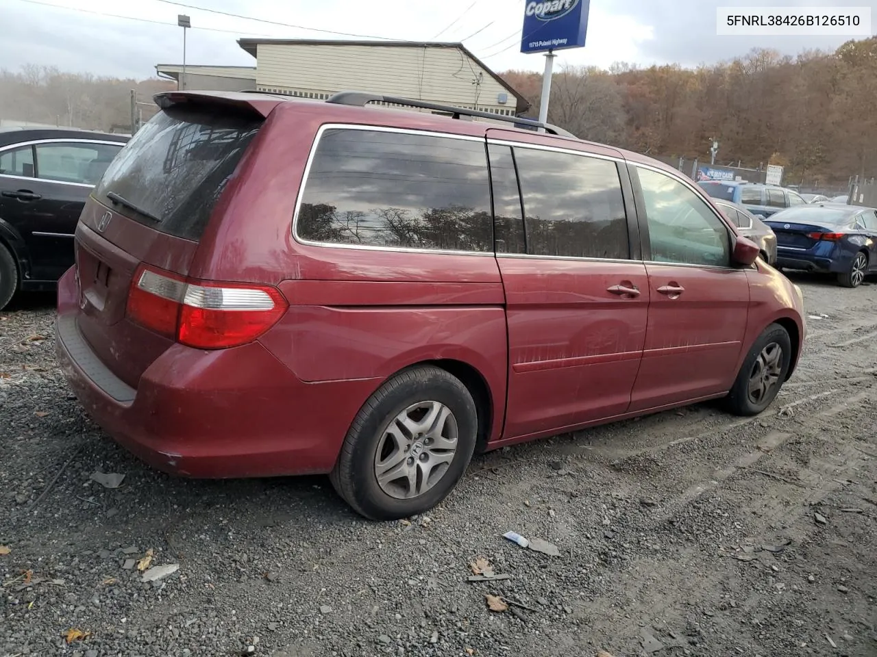 2006 Honda Odyssey Ex VIN: 5FNRL38426B126510 Lot: 78851804