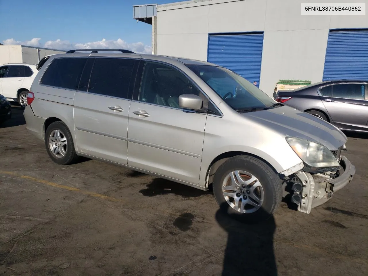 2006 Honda Odyssey Exl VIN: 5FNRL38706B440862 Lot: 79101664