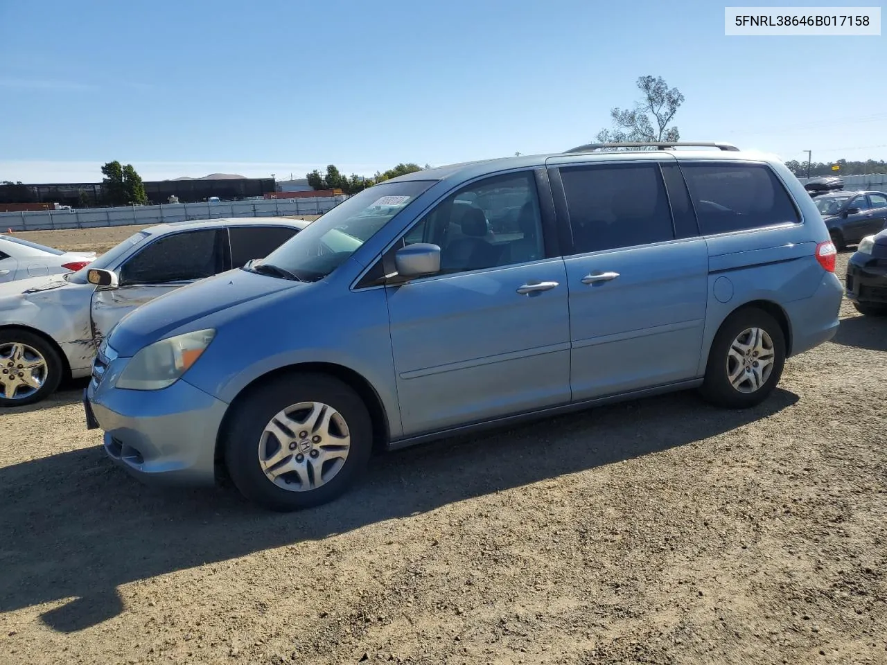 2006 Honda Odyssey Exl VIN: 5FNRL38646B017158 Lot: 79582174