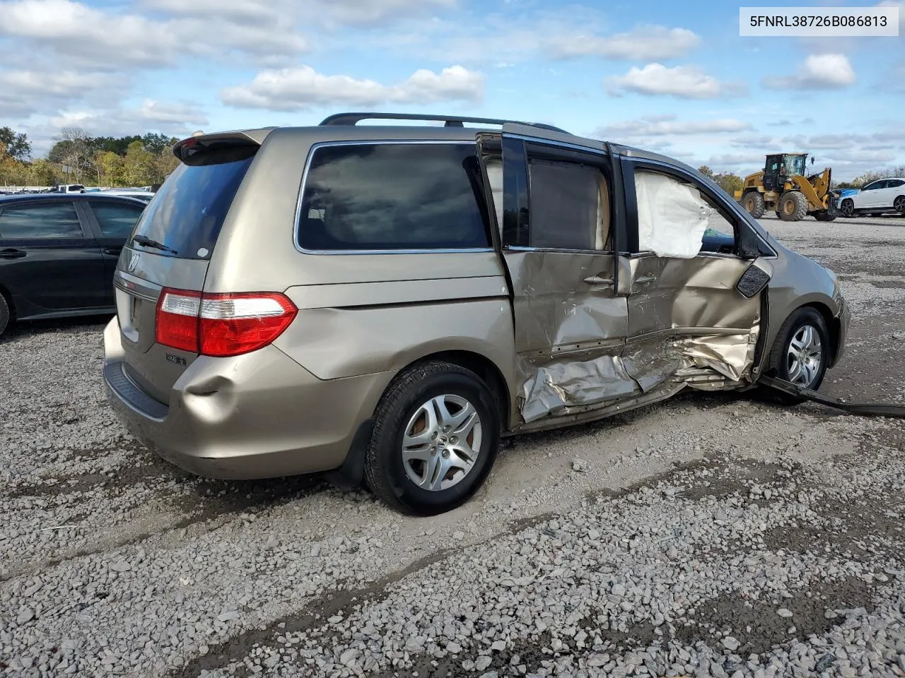 2006 Honda Odyssey Exl VIN: 5FNRL38726B086813 Lot: 79749174