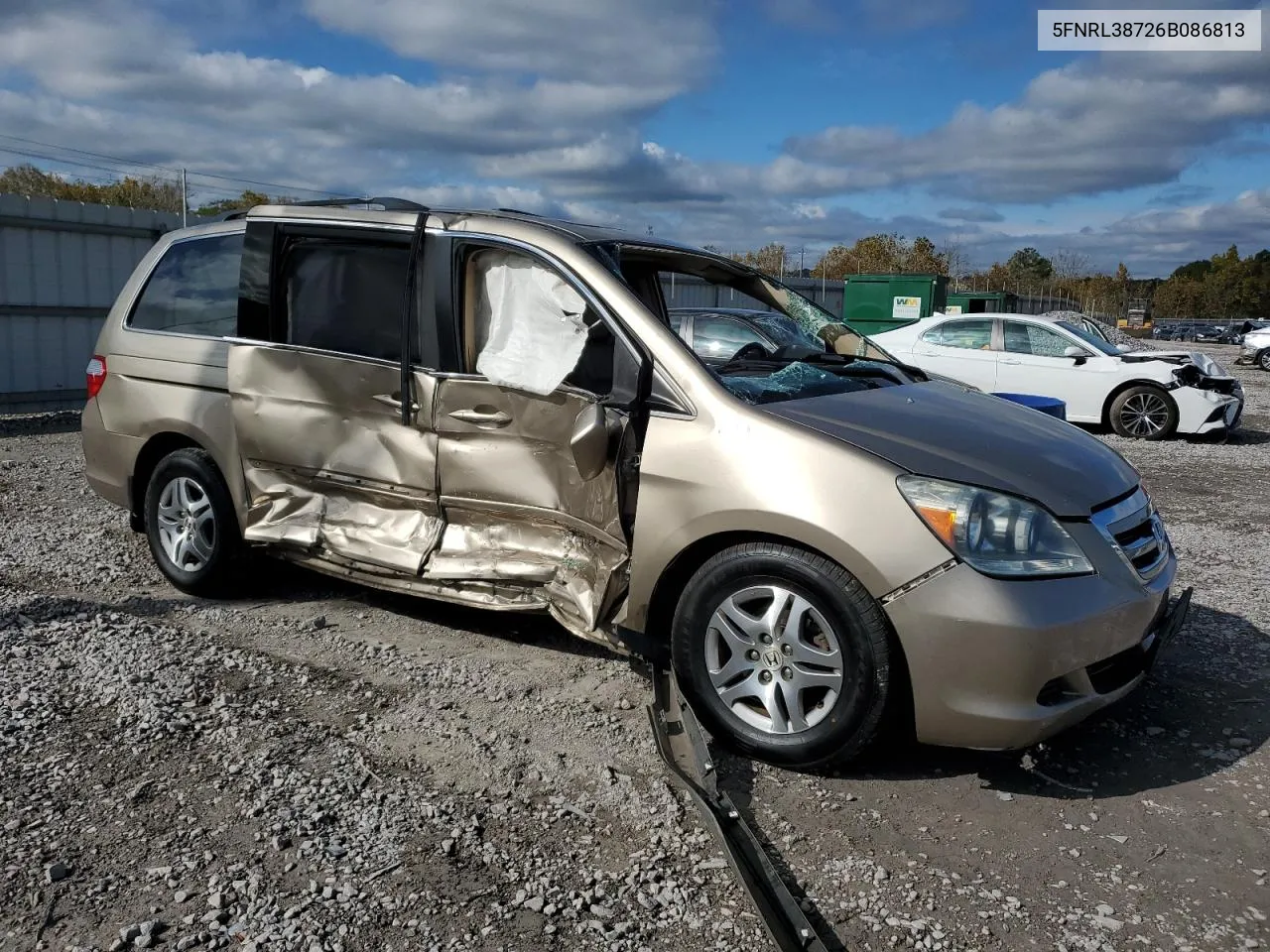 2006 Honda Odyssey Exl VIN: 5FNRL38726B086813 Lot: 79749174