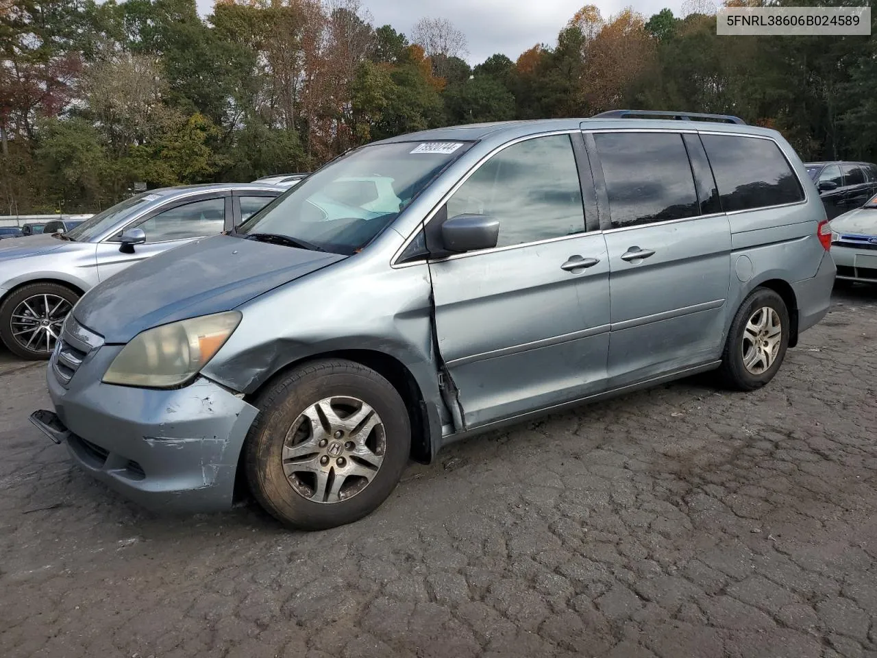 2006 Honda Odyssey Exl VIN: 5FNRL38606B024589 Lot: 79920744