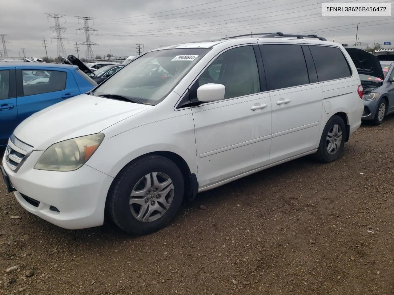 2006 Honda Odyssey Exl VIN: 5FNRL38626B456472 Lot: 79940844