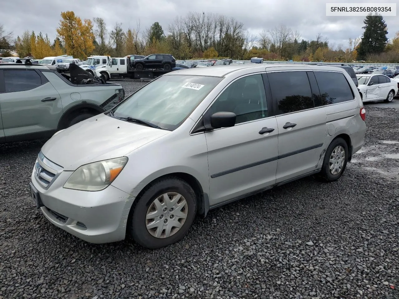 2006 Honda Odyssey Lx VIN: 5FNRL38256B089354 Lot: 80140124