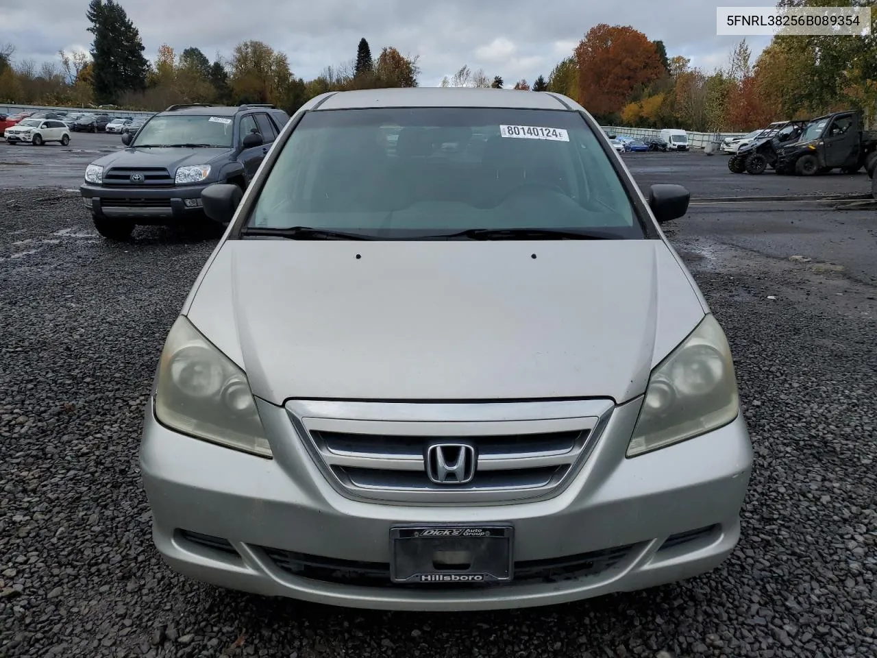 2006 Honda Odyssey Lx VIN: 5FNRL38256B089354 Lot: 80140124