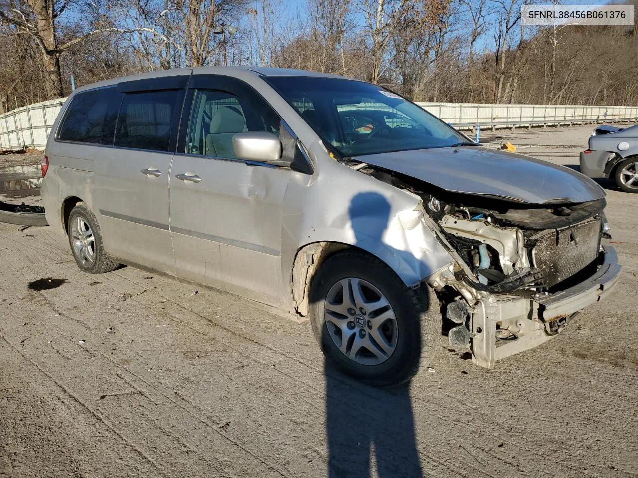 2006 Honda Odyssey Ex VIN: 5FNRL38456B061376 Lot: 80468884