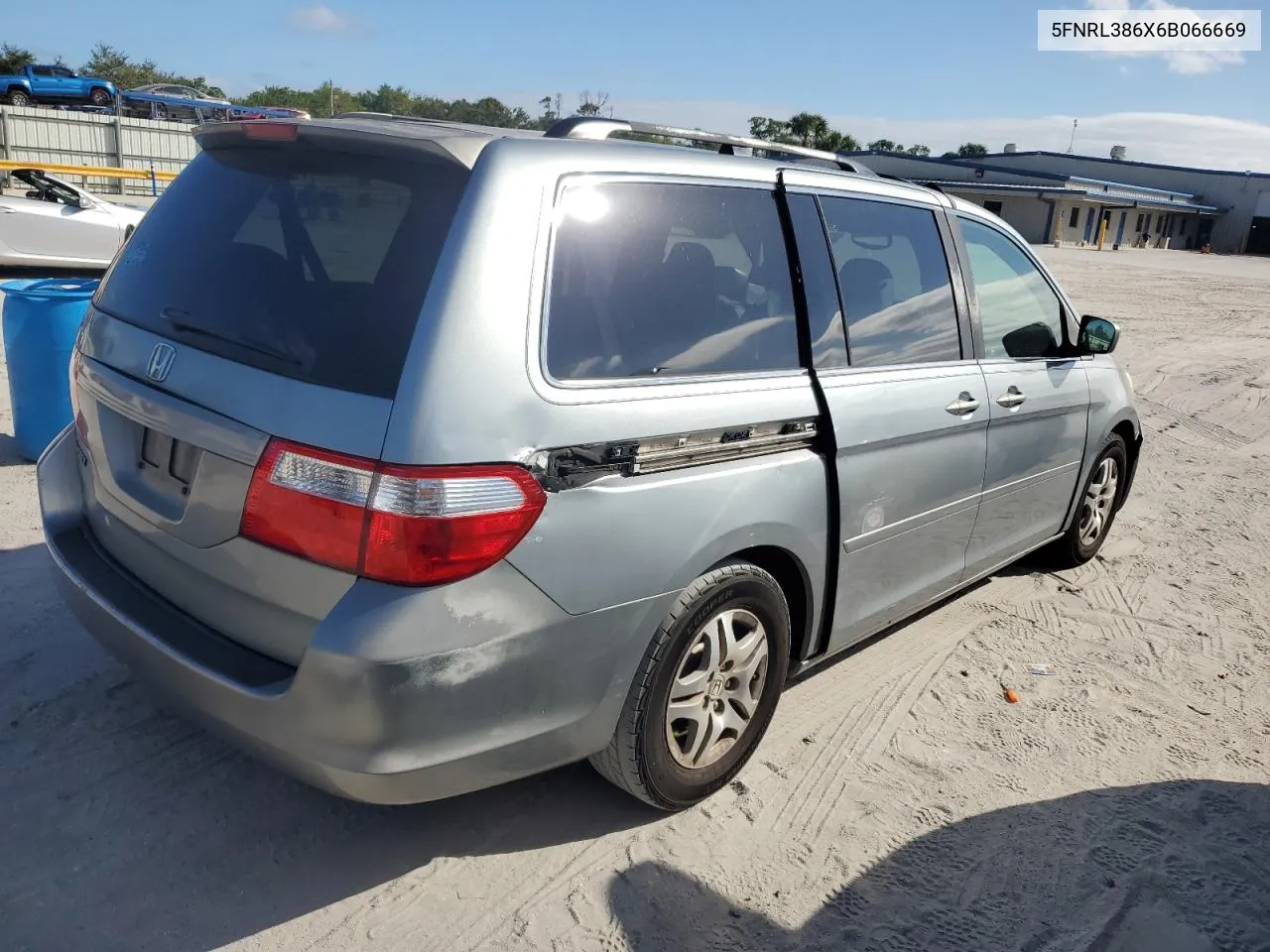 2006 Honda Odyssey Exl VIN: 5FNRL386X6B066669 Lot: 81050994