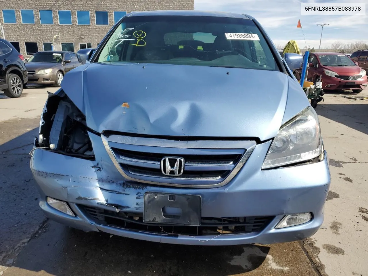 5FNRL38857B083978 2007 Honda Odyssey Touring