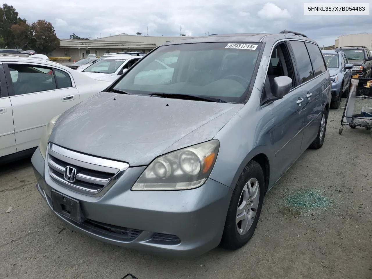 2007 Honda Odyssey Exl VIN: 5FNRL387X7B054483 Lot: 52031744