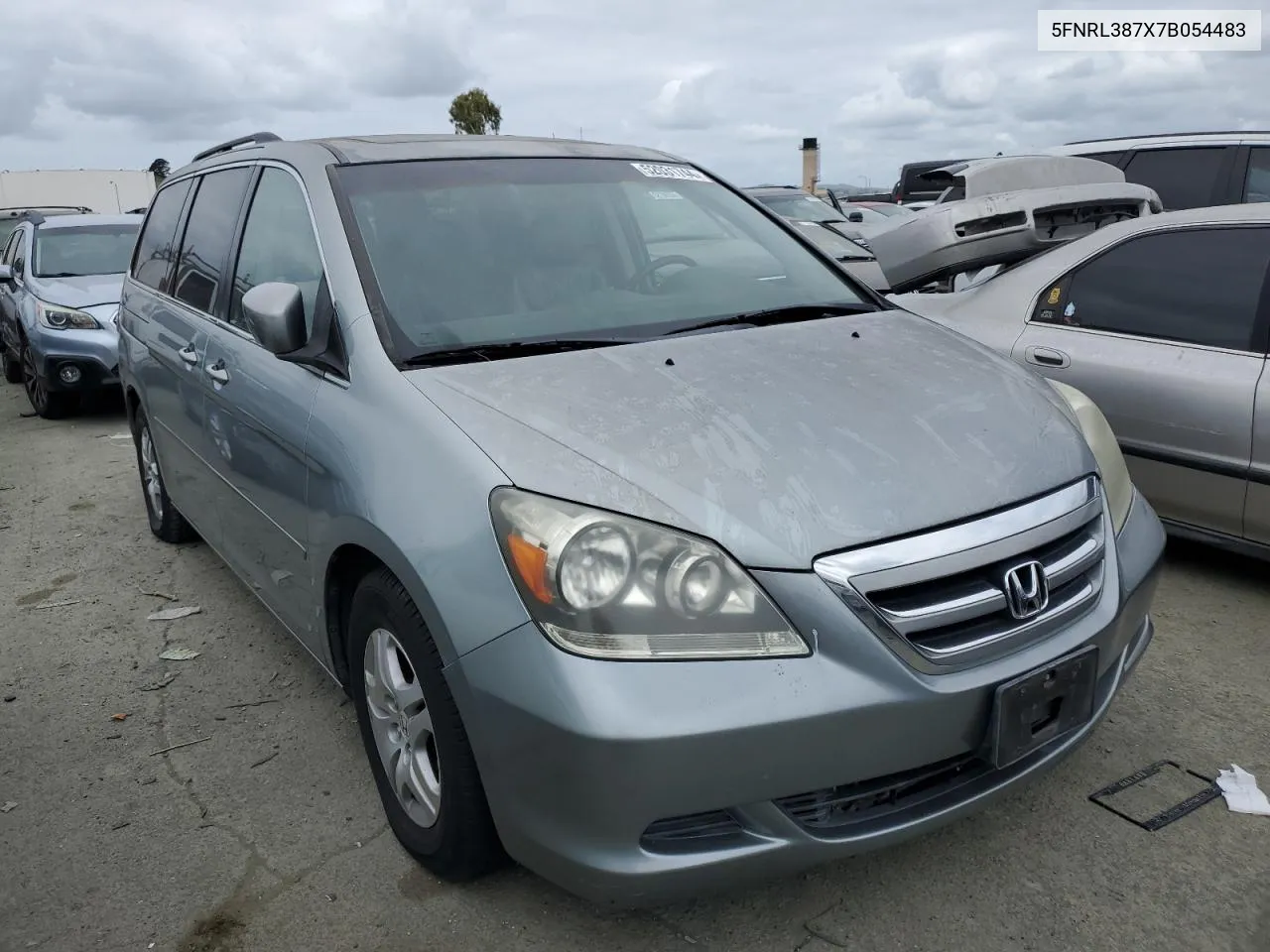 2007 Honda Odyssey Exl VIN: 5FNRL387X7B054483 Lot: 52031744