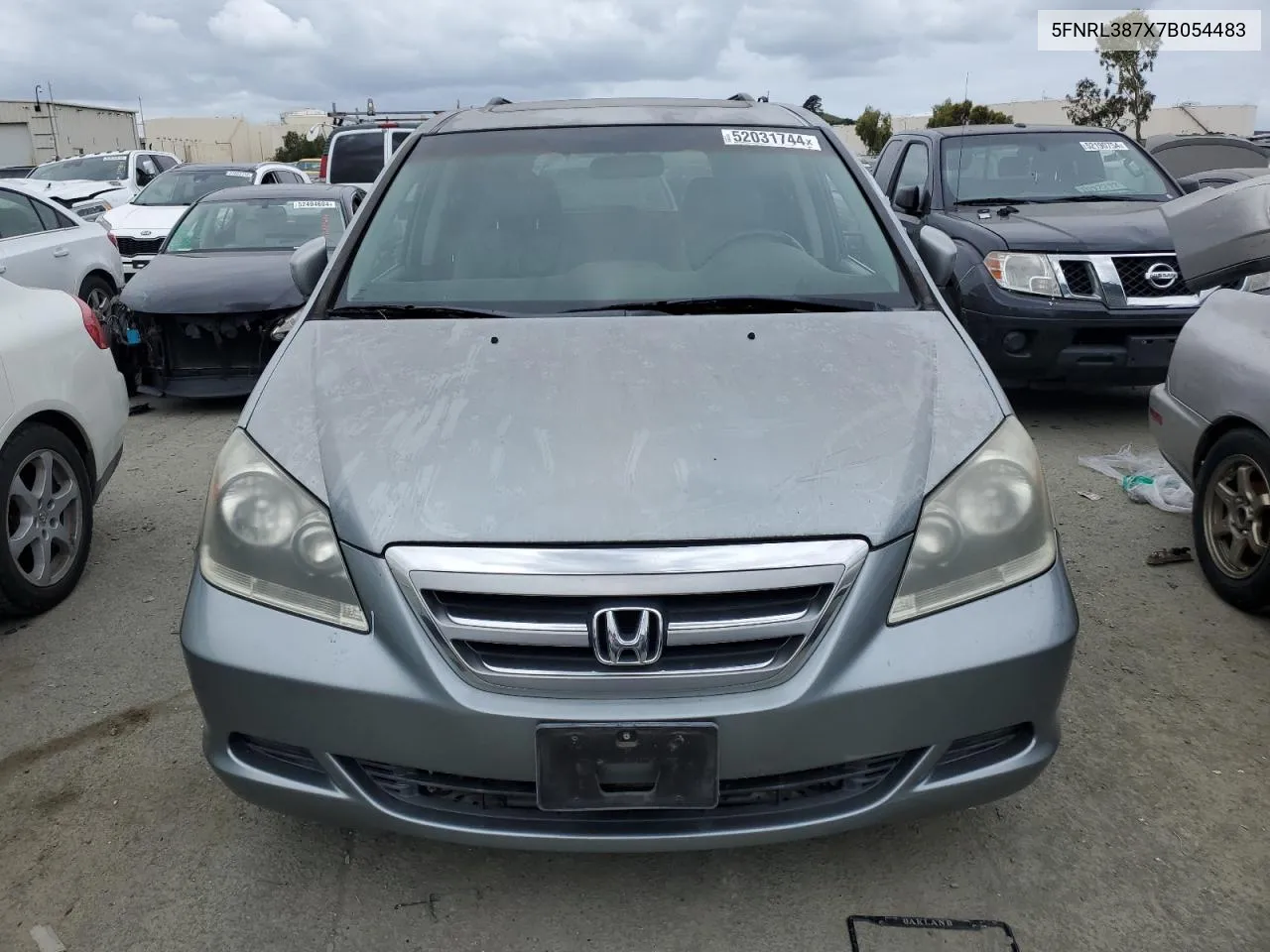 2007 Honda Odyssey Exl VIN: 5FNRL387X7B054483 Lot: 52031744