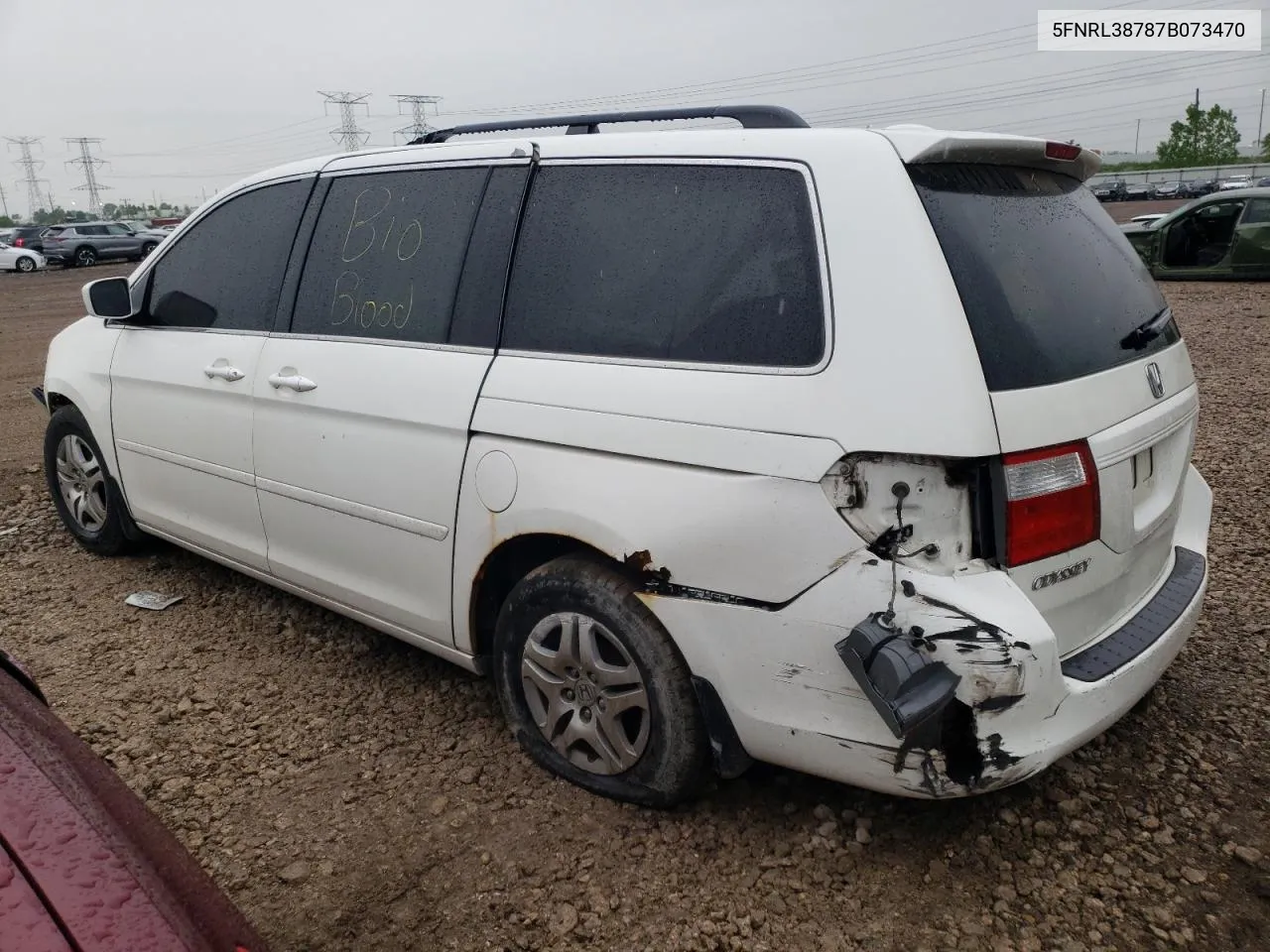 5FNRL38787B073470 2007 Honda Odyssey Exl