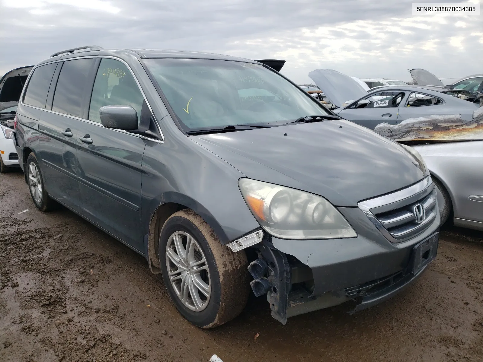 2007 Honda Odyssey Touring VIN: 5FNRL38887B034385 Lot: 55083384