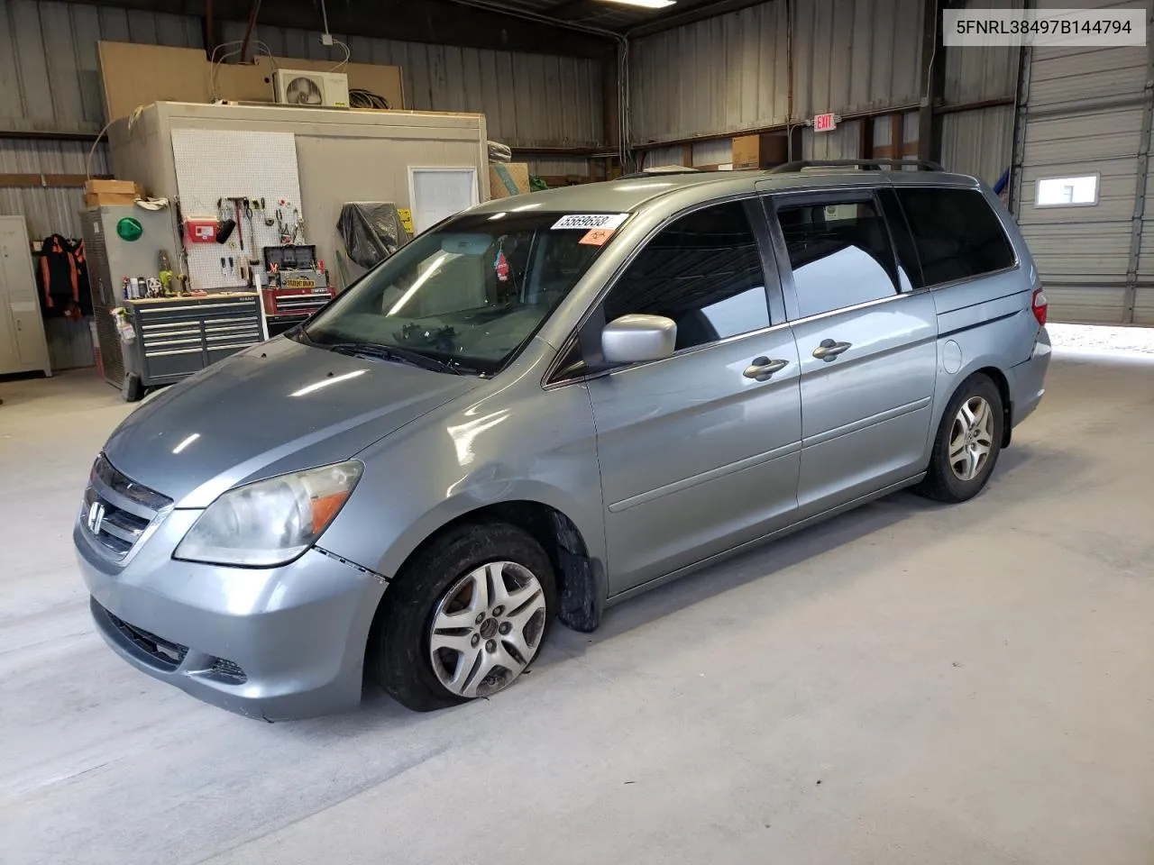 2007 Honda Odyssey Ex VIN: 5FNRL38497B144794 Lot: 55696584