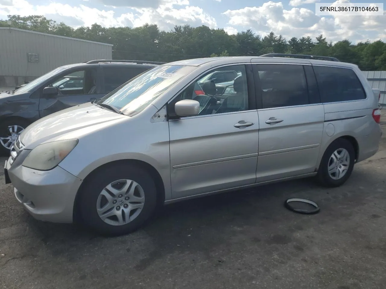 5FNRL38617B104663 2007 Honda Odyssey Exl