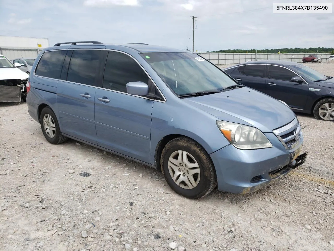 2007 Honda Odyssey Ex VIN: 5FNRL384X7B135490 Lot: 56282054