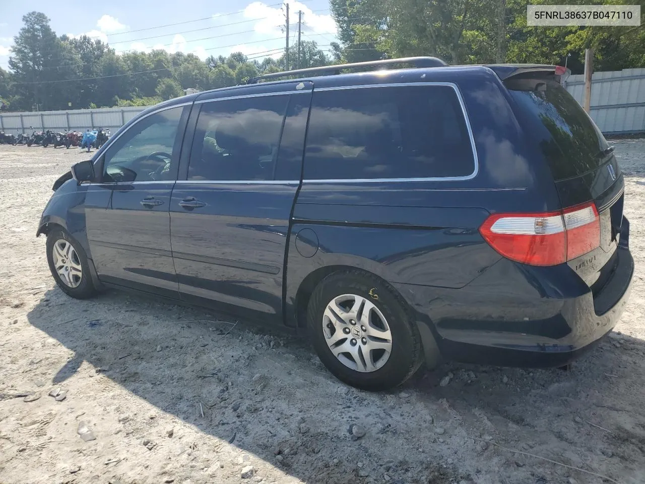 5FNRL38637B047110 2007 Honda Odyssey Exl