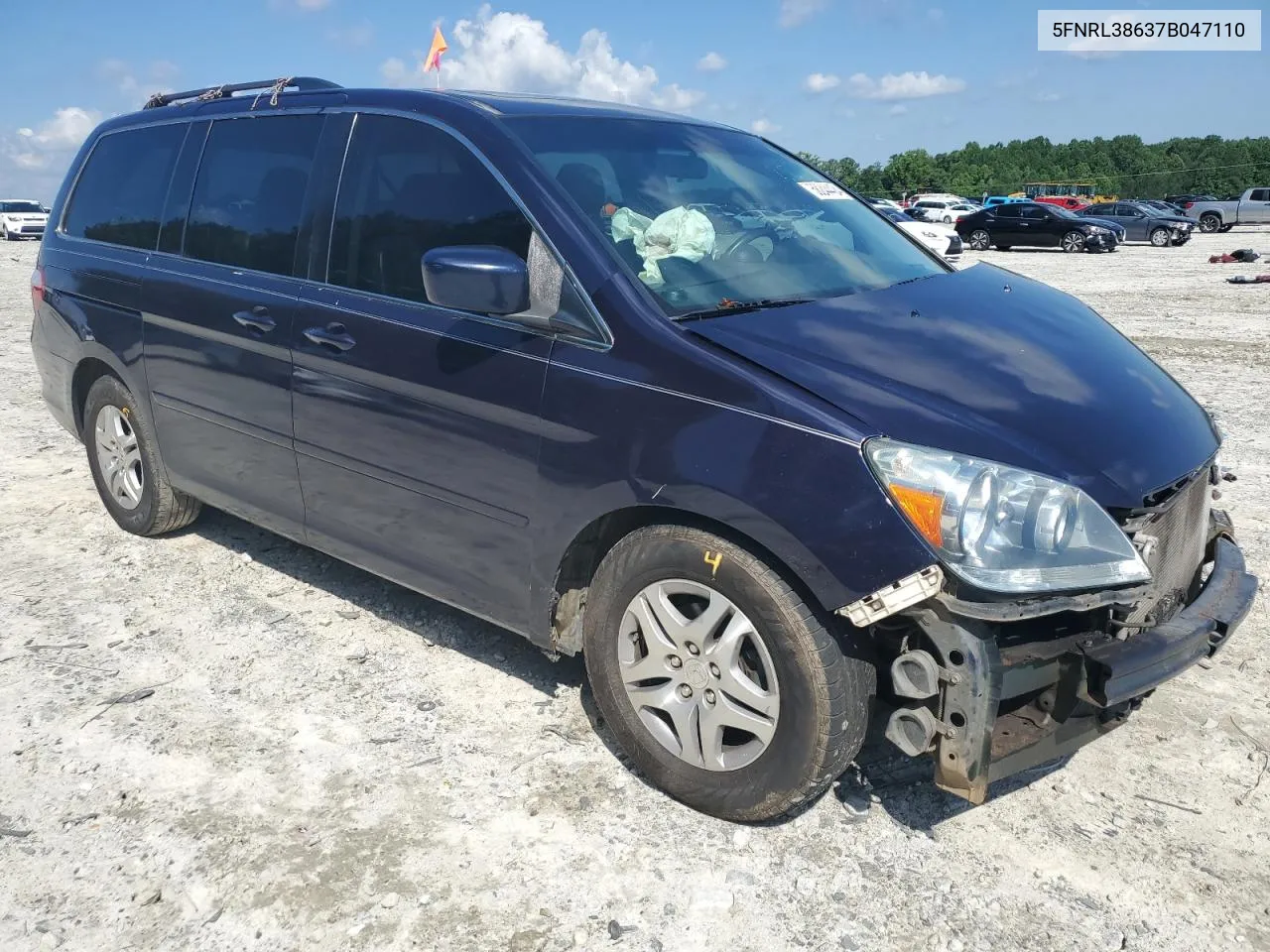 5FNRL38637B047110 2007 Honda Odyssey Exl