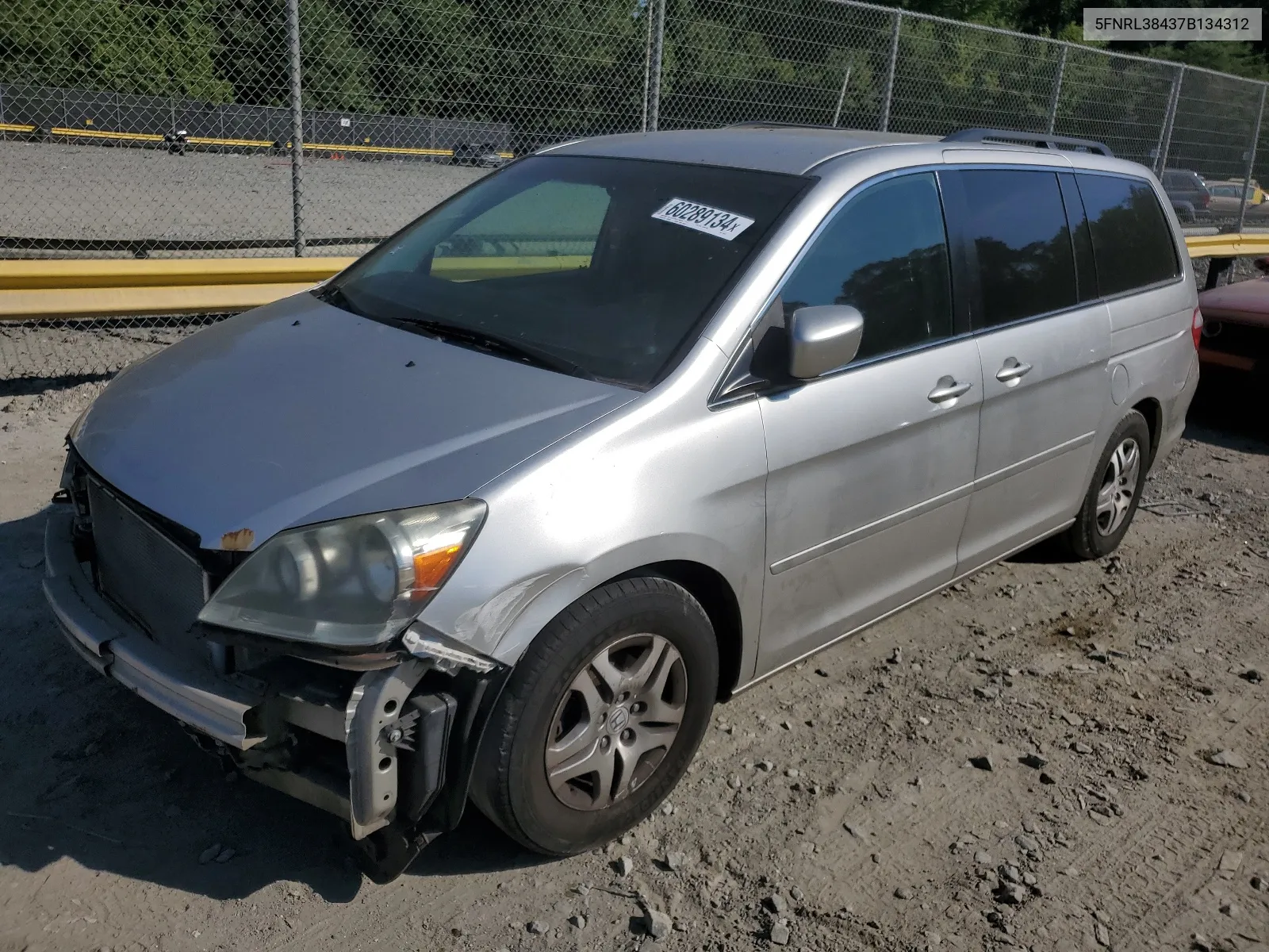 2007 Honda Odyssey Ex VIN: 5FNRL38437B134312 Lot: 60289134