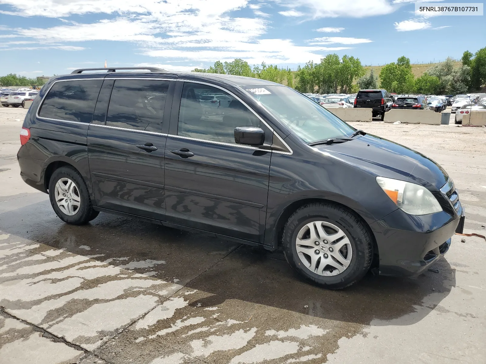 2007 Honda Odyssey Exl VIN: 5FNRL38767B107731 Lot: 60452484