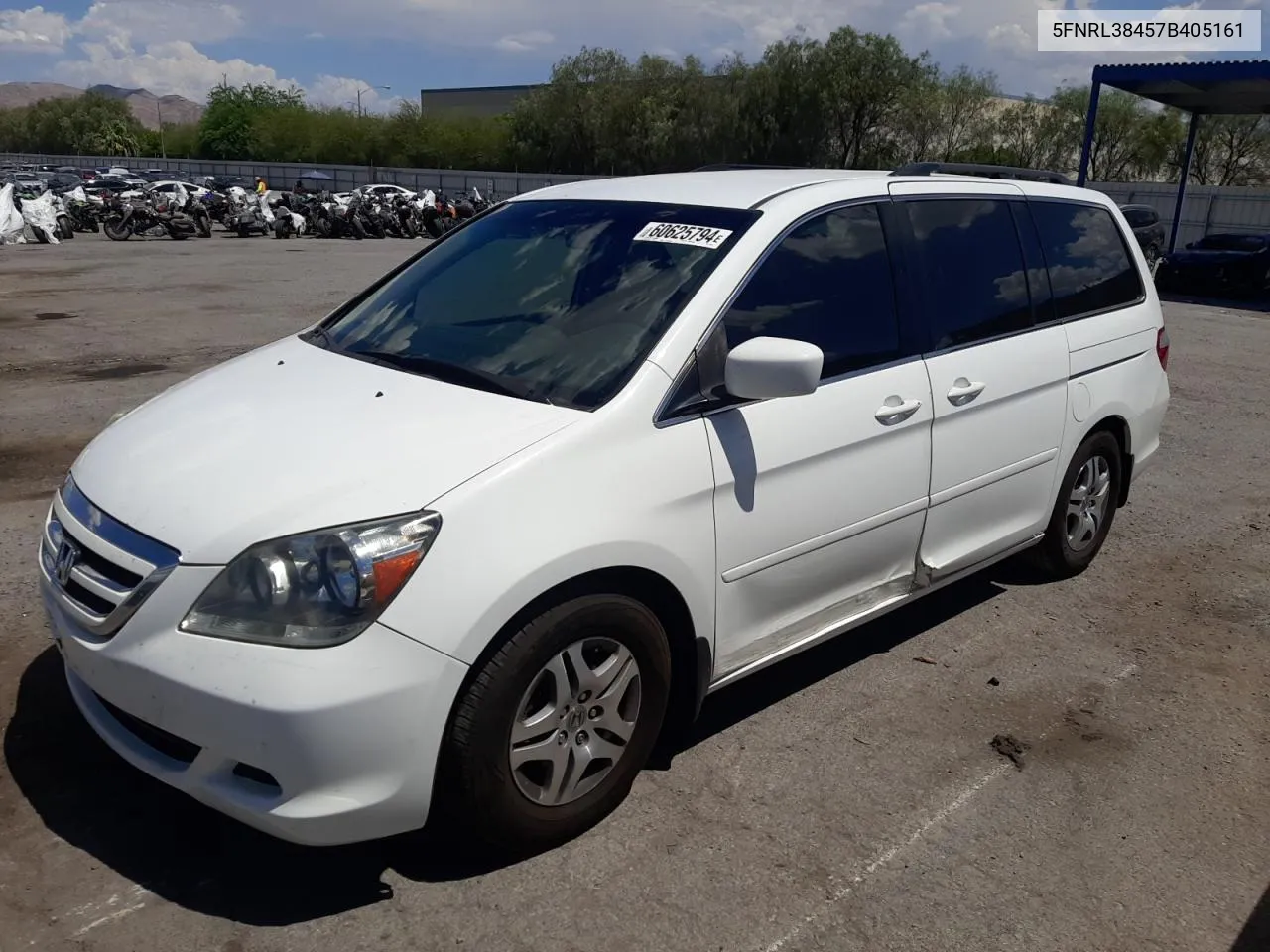 2007 Honda Odyssey Ex VIN: 5FNRL38457B405161 Lot: 60625794