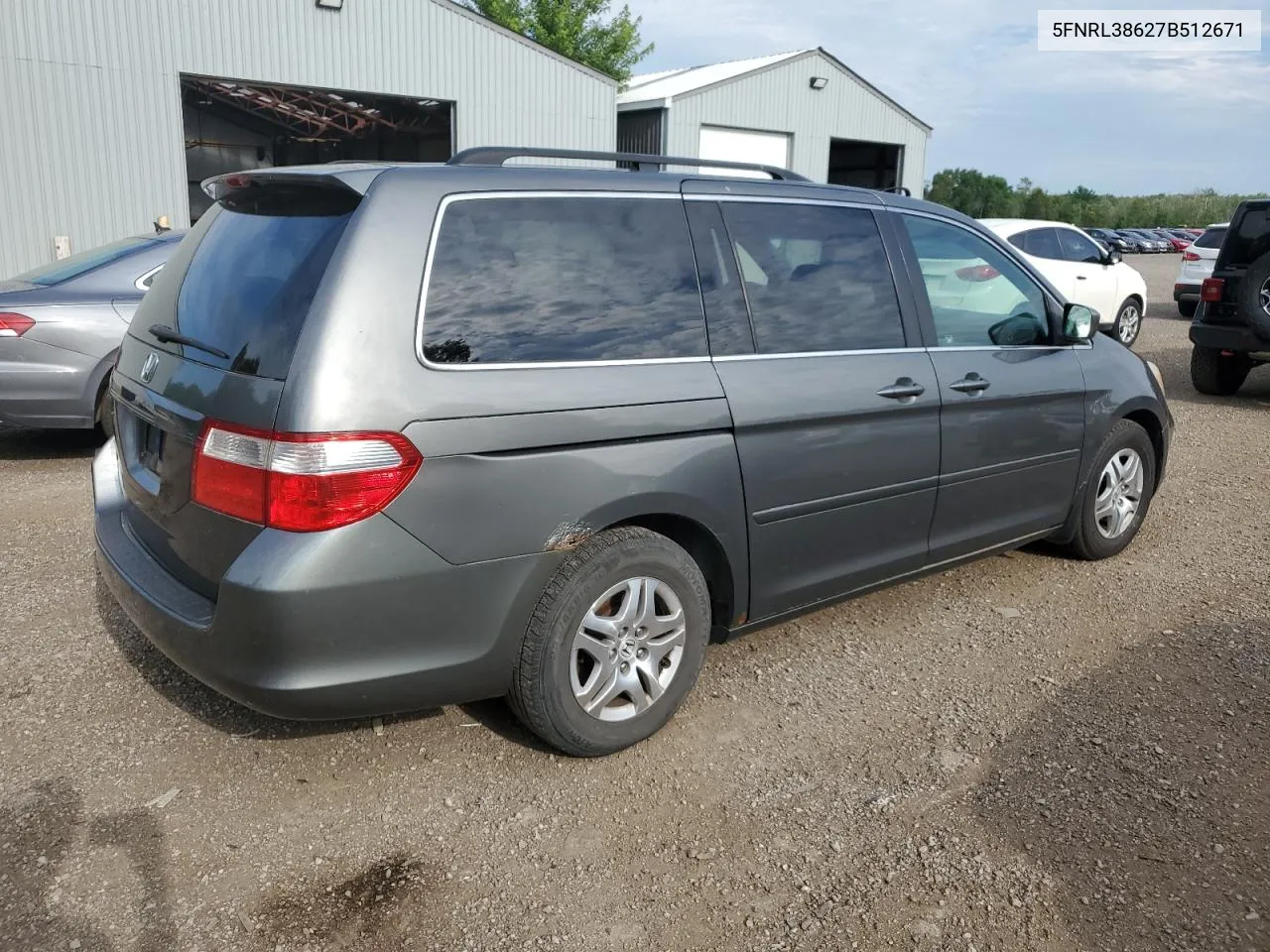 5FNRL38627B512671 2007 Honda Odyssey Exl