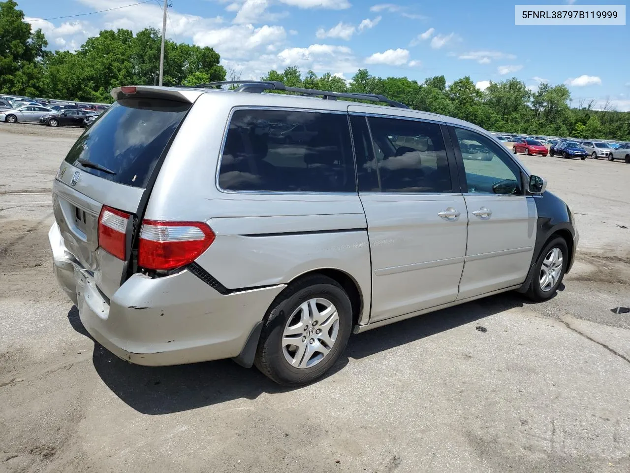 2007 Honda Odyssey Exl VIN: 5FNRL38797B119999 Lot: 60962554