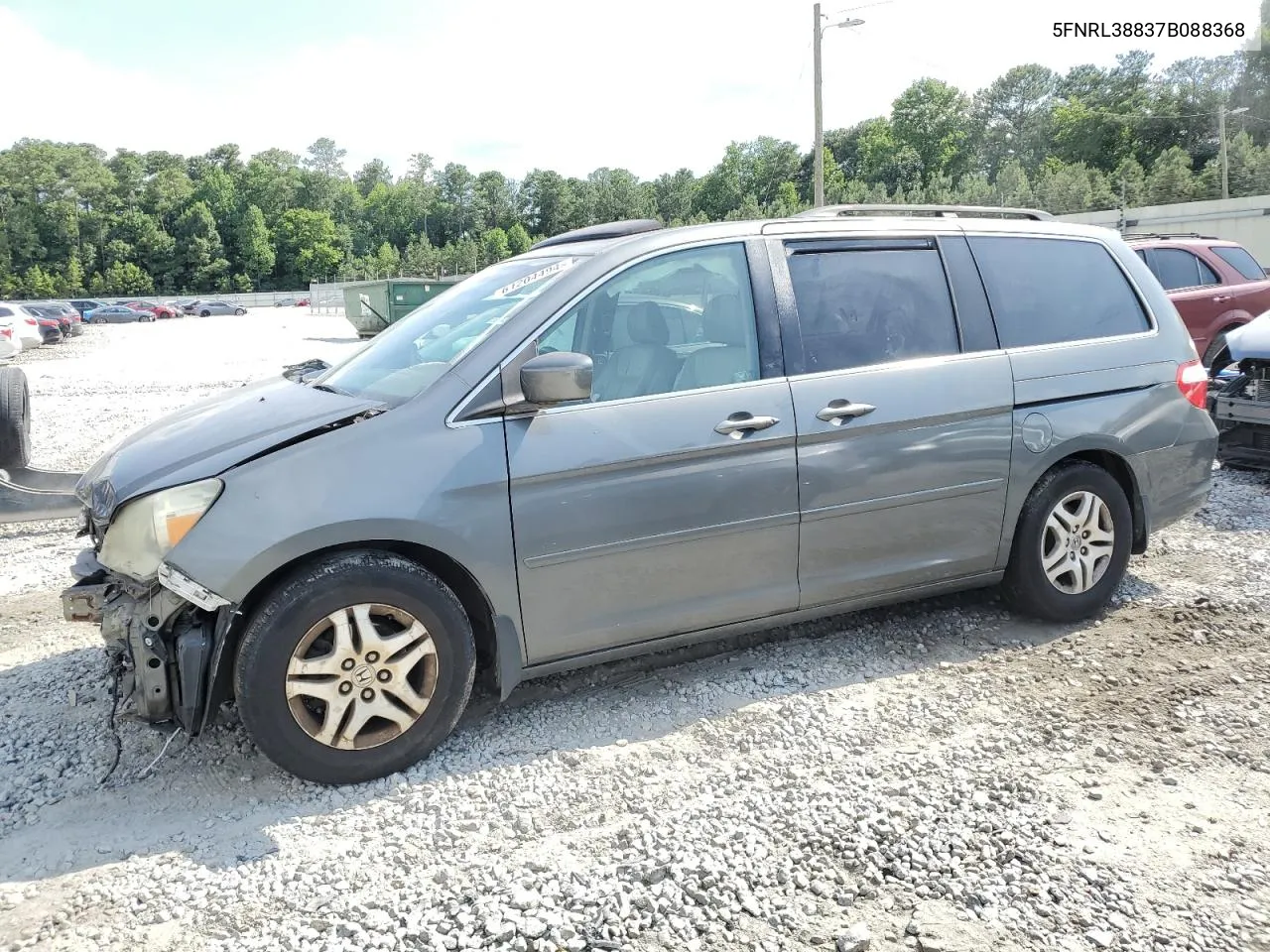 2007 Honda Odyssey Touring VIN: 5FNRL38837B088368 Lot: 61204494