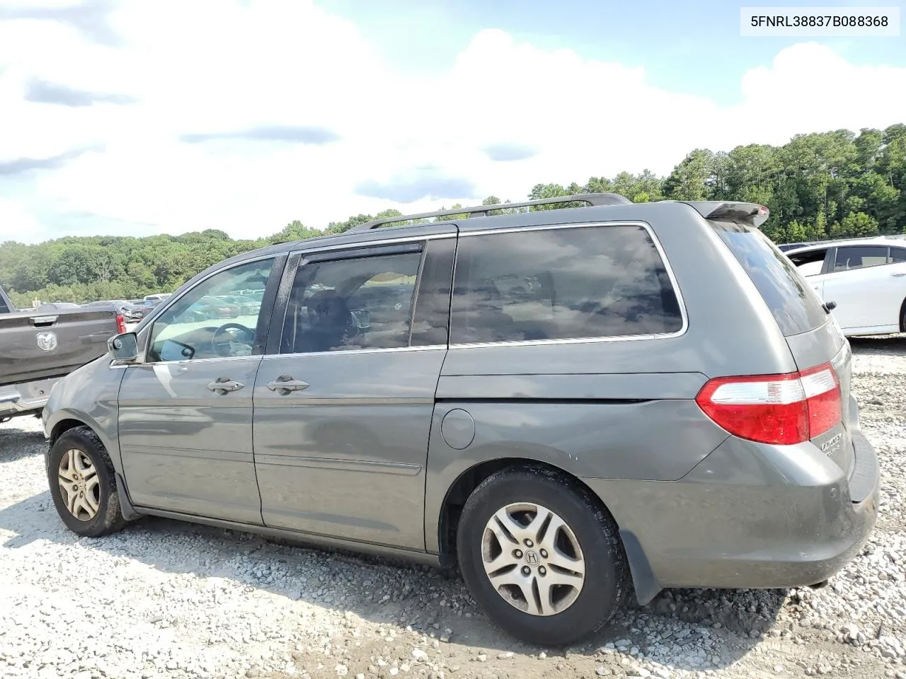 2007 Honda Odyssey Touring VIN: 5FNRL38837B088368 Lot: 61204494