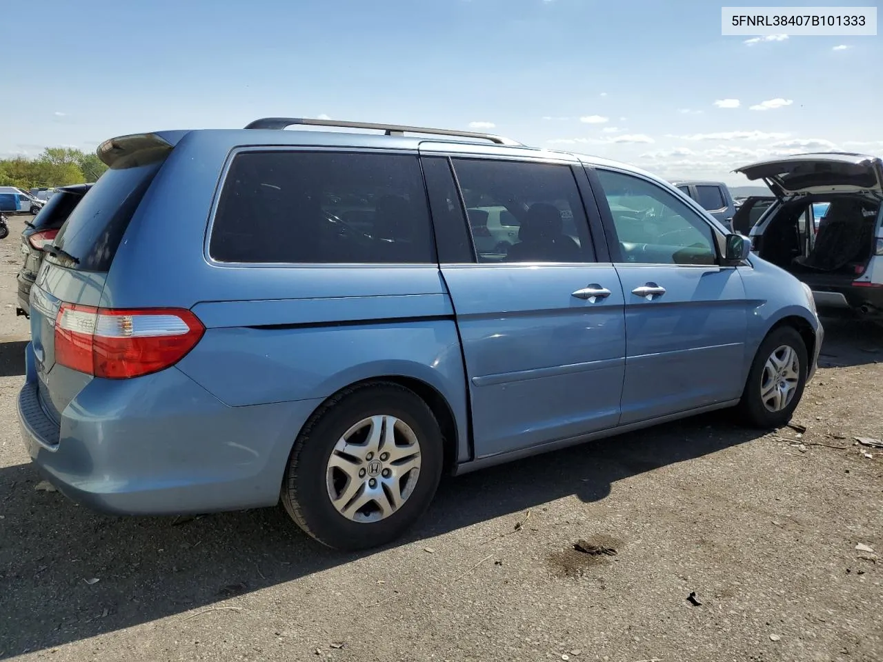 2007 Honda Odyssey Ex VIN: 5FNRL38407B101333 Lot: 61395024