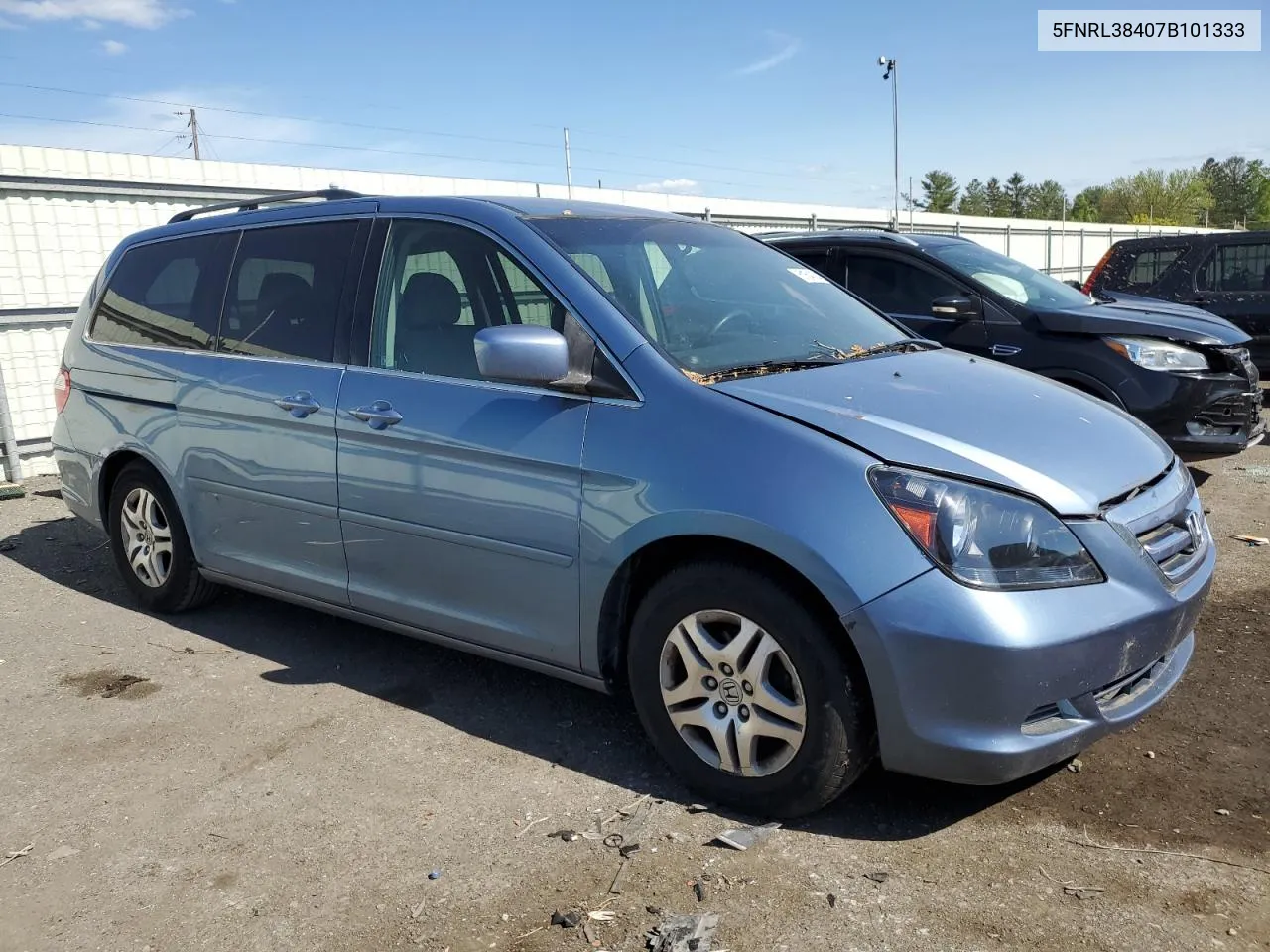 2007 Honda Odyssey Ex VIN: 5FNRL38407B101333 Lot: 61395024