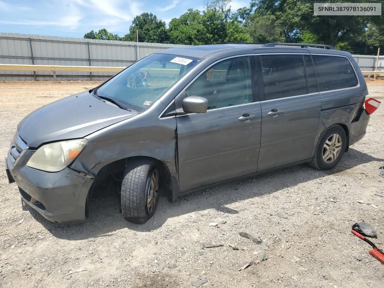 5FNRL38797B136091 2007 Honda Odyssey Exl