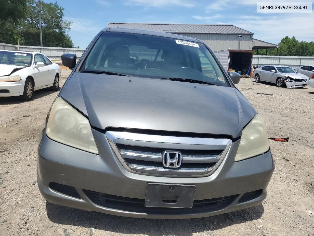 5FNRL38797B136091 2007 Honda Odyssey Exl