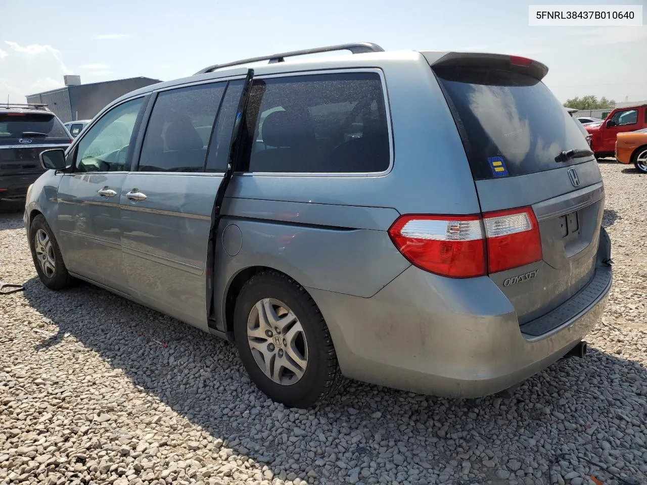 2007 Honda Odyssey Ex VIN: 5FNRL38437B010640 Lot: 62938874