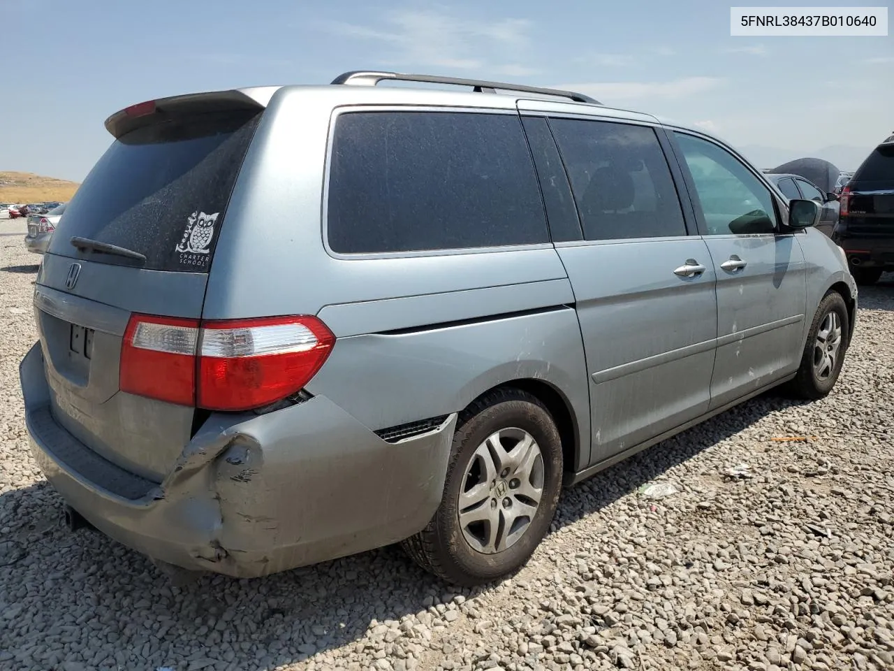 2007 Honda Odyssey Ex VIN: 5FNRL38437B010640 Lot: 62938874