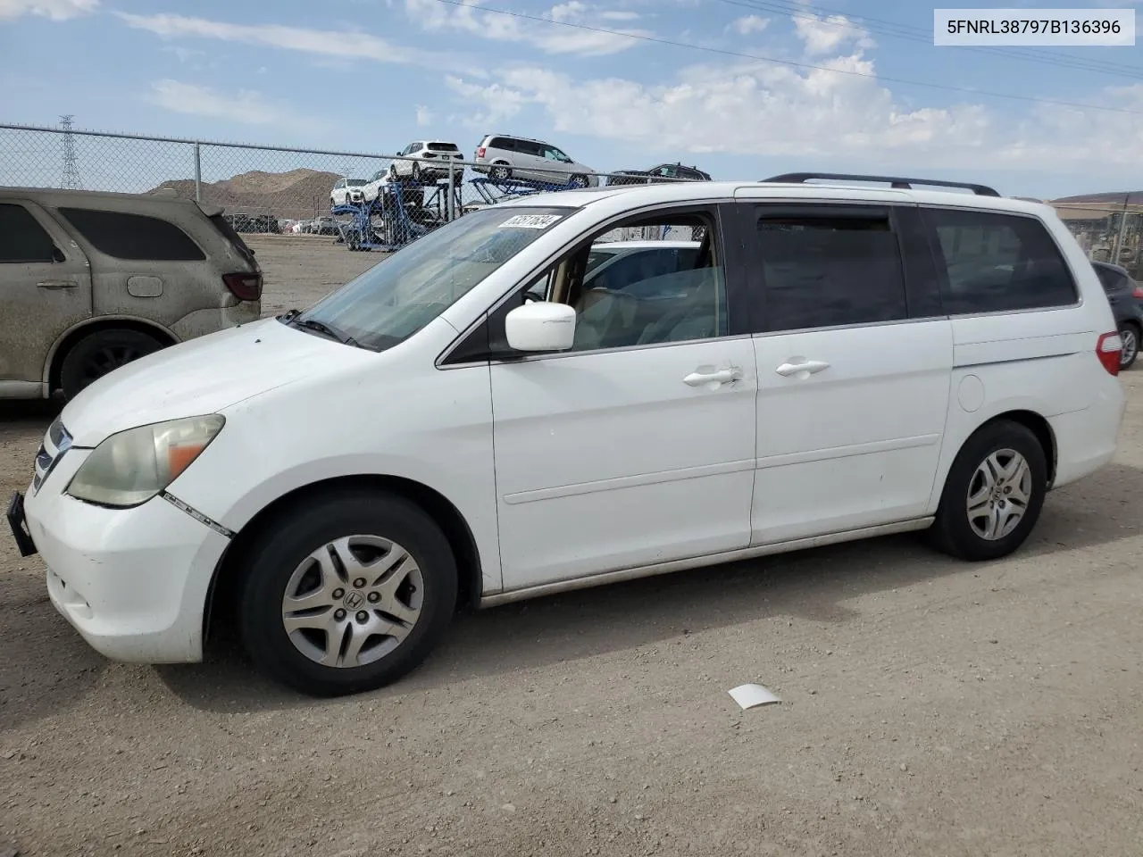 2007 Honda Odyssey Exl VIN: 5FNRL38797B136396 Lot: 63511634