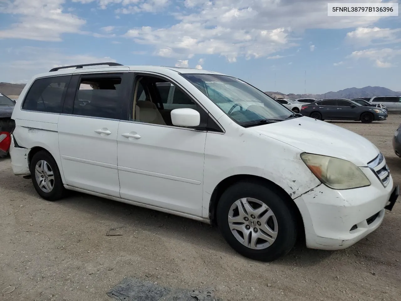 5FNRL38797B136396 2007 Honda Odyssey Exl