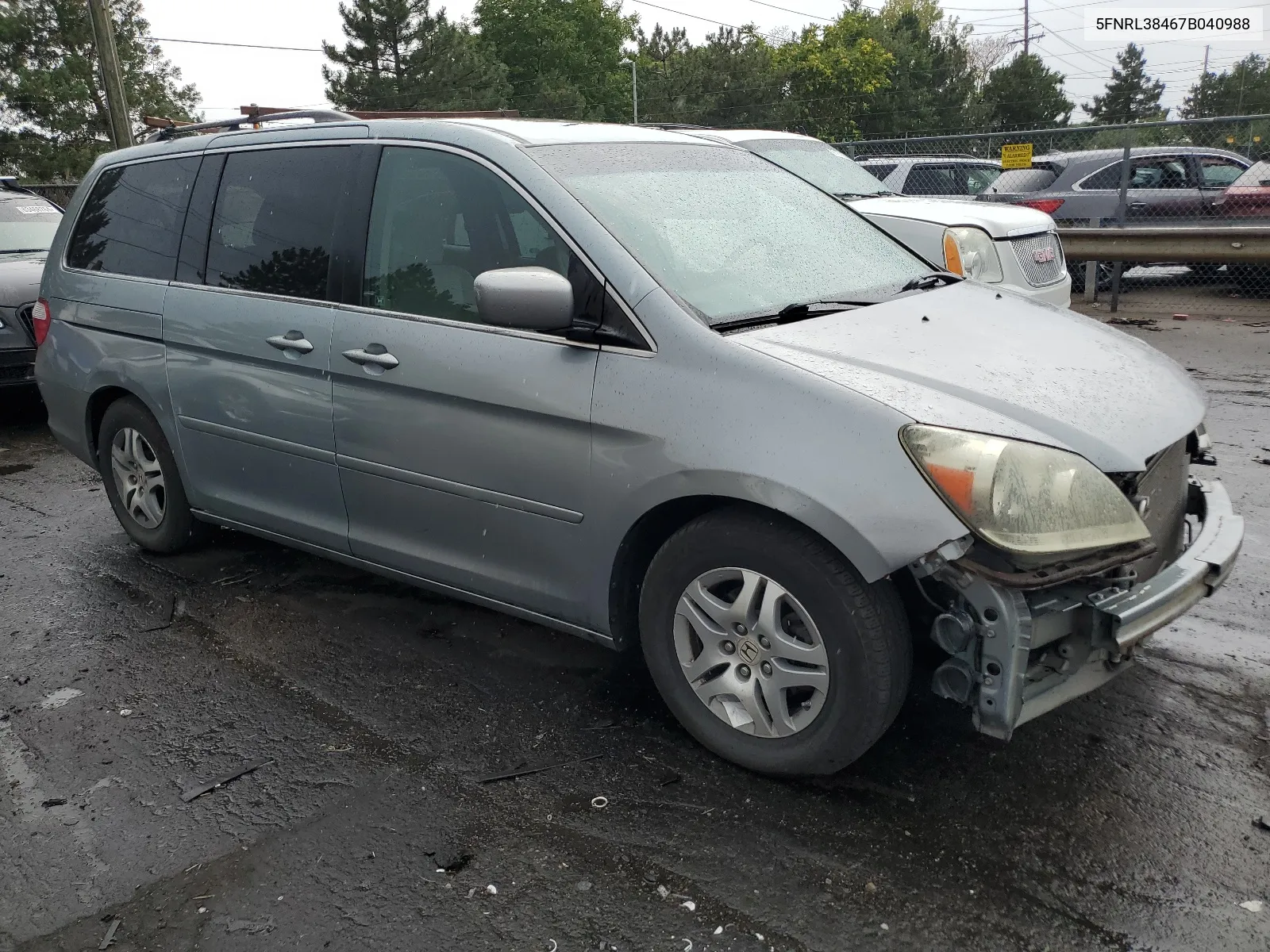 2007 Honda Odyssey Ex VIN: 5FNRL38467B040988 Lot: 63544764